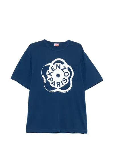 Kenzo Boke Fower 2.0 Chest-pocket T-shirt In Blue
