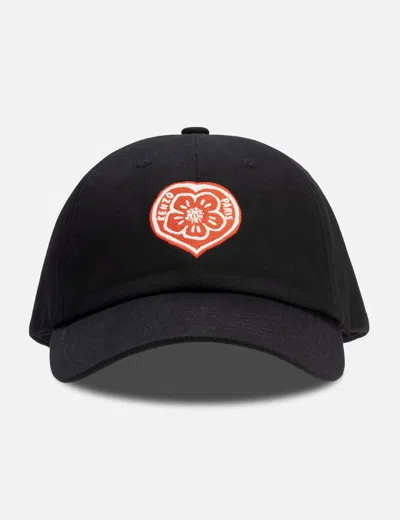 Kenzo ' Boke Heart' Embroidered Cap In Black