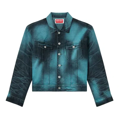 Pre-owned Kenzo Boke Heart Oversize Trucker Jacket 'blue' | Men's Size M