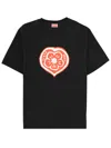 Kenzo Boke Heart Cotton Crew Neck Graphic T-shirt In Black