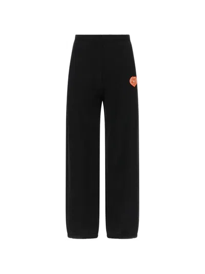 Kenzo Boke Heart Logo Jogger Trousers Elastic In Black