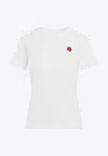 Kenzo 'boke Flower' Classic Embroidered T-shirt In White