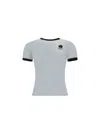 Kenzo White Crewneck T-shirt With Logo Patch On The Front And Contrasting Details In White