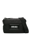Kenzo Logo-embossed Messenger Bag In Black