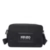 Kenzo Logo-embossed Messenger Bag In Black
