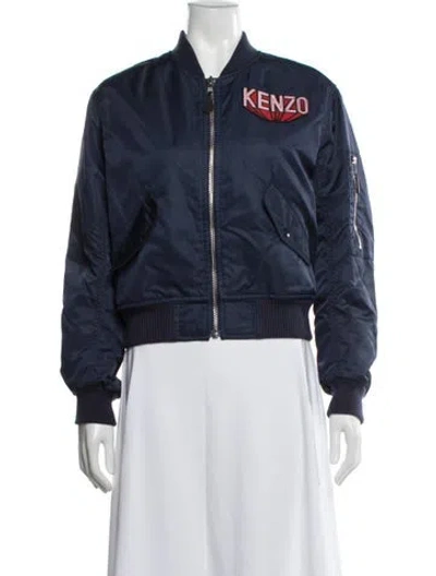 Pre-owned Kenzo Bomber Jacket In Blue
