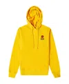 Kenzo Bone Flower Drawstring Hoodie In Yellow