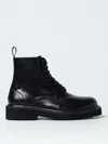 Kenzo Lace-up Leather Boots In Schwarz