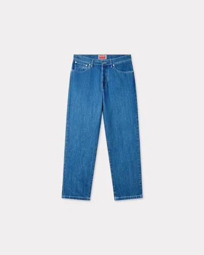 Kenzo Botan Loose Fit Pants In Blue