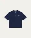 Kenzo Logo-print Organic Cotton Polo Shirt In Navy