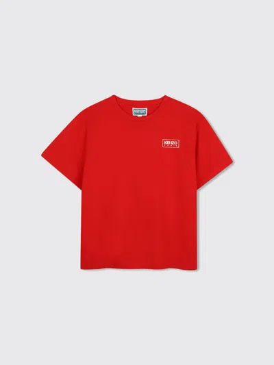Kenzo Kids' Logo-print Cotton T-shirt In Red