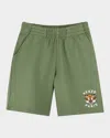 Kenzo Festive Track Shorts In Vineyard Green
