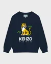 KENZO BOY'S LOGO-PRINT TIGER GRAPHIC SWEATSHIRT