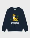 KENZO BOY'S LOGO-PRINT TIGER GRAPHIC SWEATSHIRT