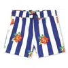 Kenzo Floral-print Striped Swim Shorts