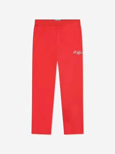 Kenzo Babies' Boys Embroidebadge Trousers In Red