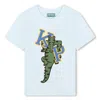 Kenzo Boys Graphic-print Cotton T-shirt In Blue