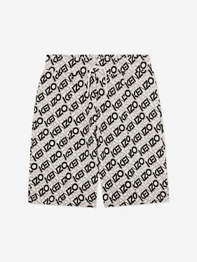 Kenzo Kids' Boys Logo Bermuda Shorts In Black