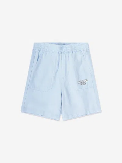 Kenzo Kids' Boys Logo Bermuda Shorts In Blue