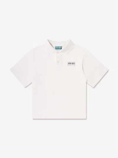 Kenzo Babies' Boys Logo Polo Shirt In Ivory