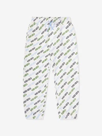 Kenzo Babies' Boys Logo Print Joggers In Ivory