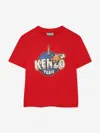 Kenzo Boys Logo Print T-shirt In Red