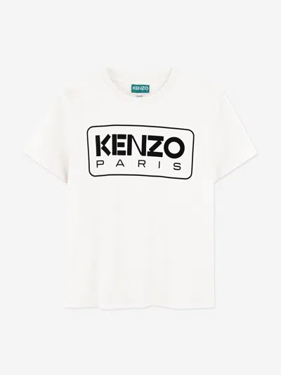 Kenzo Babies' Boys Logo T-shirt In White