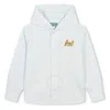 Kenzo Oxford Hooded Shirt In Blue