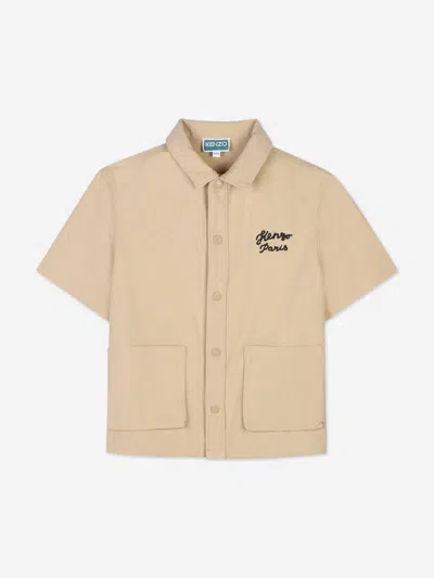Kenzo Kids' Boys Sunflowers Shirt In Neutral