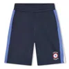 Kenzo Boys Target Logo Bermuda Shorts In Blue