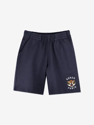 Kenzo Kids' Boys Tiger Bermuda Shorts In Blue