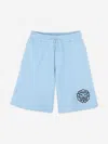 Kenzo Tiger Track Shorts In Blue