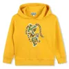 Kenzo Tiger-print Fleece-texture Hoodie In Gold Tone