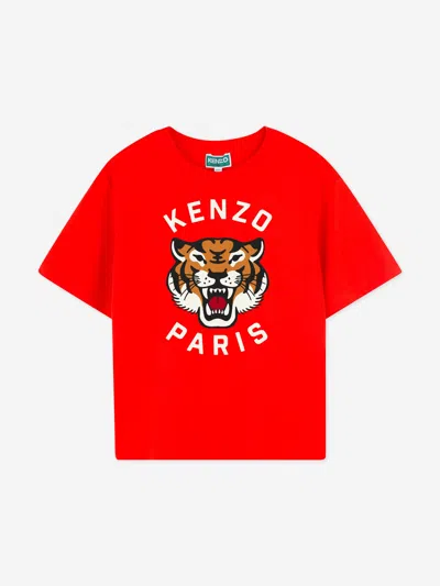 Kenzo Babies' Boys Tiger T-shirt In Red
