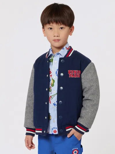 KENZO KENZO BOYS WOOL BOMBER JACKET