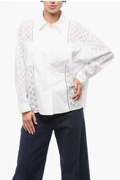 Kenzo Brodeire Anglaise Shirt With Breast-pockets