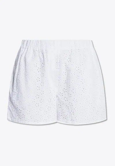 Kenzo Broderie Anglaise Boke Flower Shorts In White
