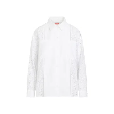 Kenzo Broderie Anglaise Shirt In White