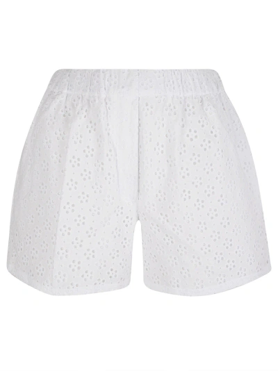 Kenzo Broderie Anglaise Shorts In Off-white