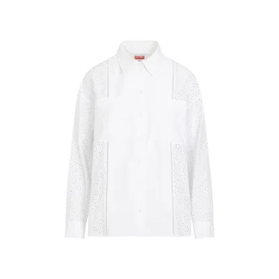 Kenzo Broderie Anglaise White Cotton Shirt