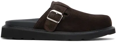 Kenzo Brown  Paris ' Matto' Clogs In Chocolate