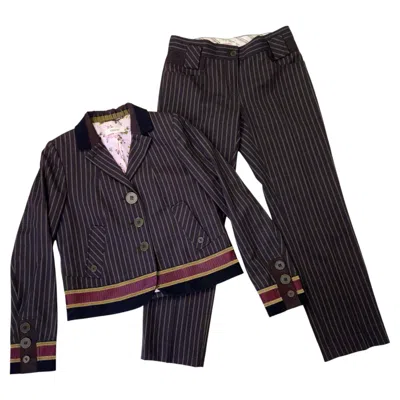 Pre-owned Kenzo Brown Striped Pantsuit 2000s