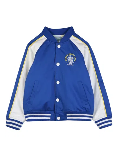 Kenzo Kids' Bubble Tiger Bomber Jacket In Blue