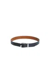 Kenzo ' Buckle' Belt In Leather In Blue