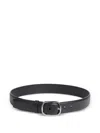 Kenzo Buckle Leather Belt In Black