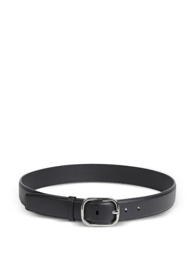 Kenzo Buckle Leather Belt In Black