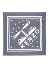 Kenzo Men Lighthouse Large Scarf In Gray