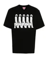 Kenzo Mens Black Business Illusion-print Cotton-jersey T-shirt In Black