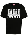 Kenzo Mens Black Business Illusion-print Cotton-jersey T-shirt
