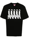 Kenzo Mens Black Business Illusion-print Cotton-jersey T-shirt In Black